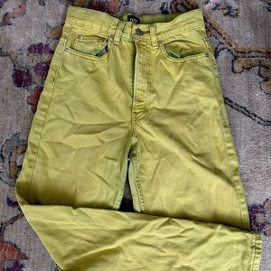 chartreuse bdg high rise loose baggy denim pants